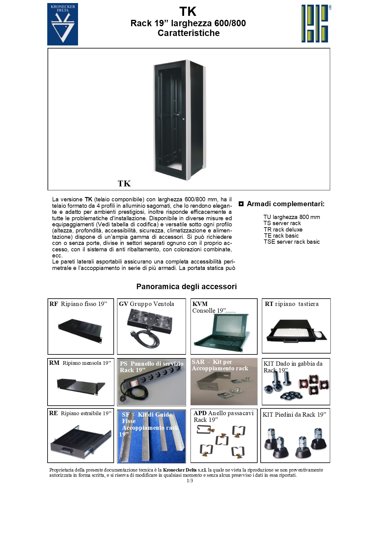 Network rack per sale di rappresentanza