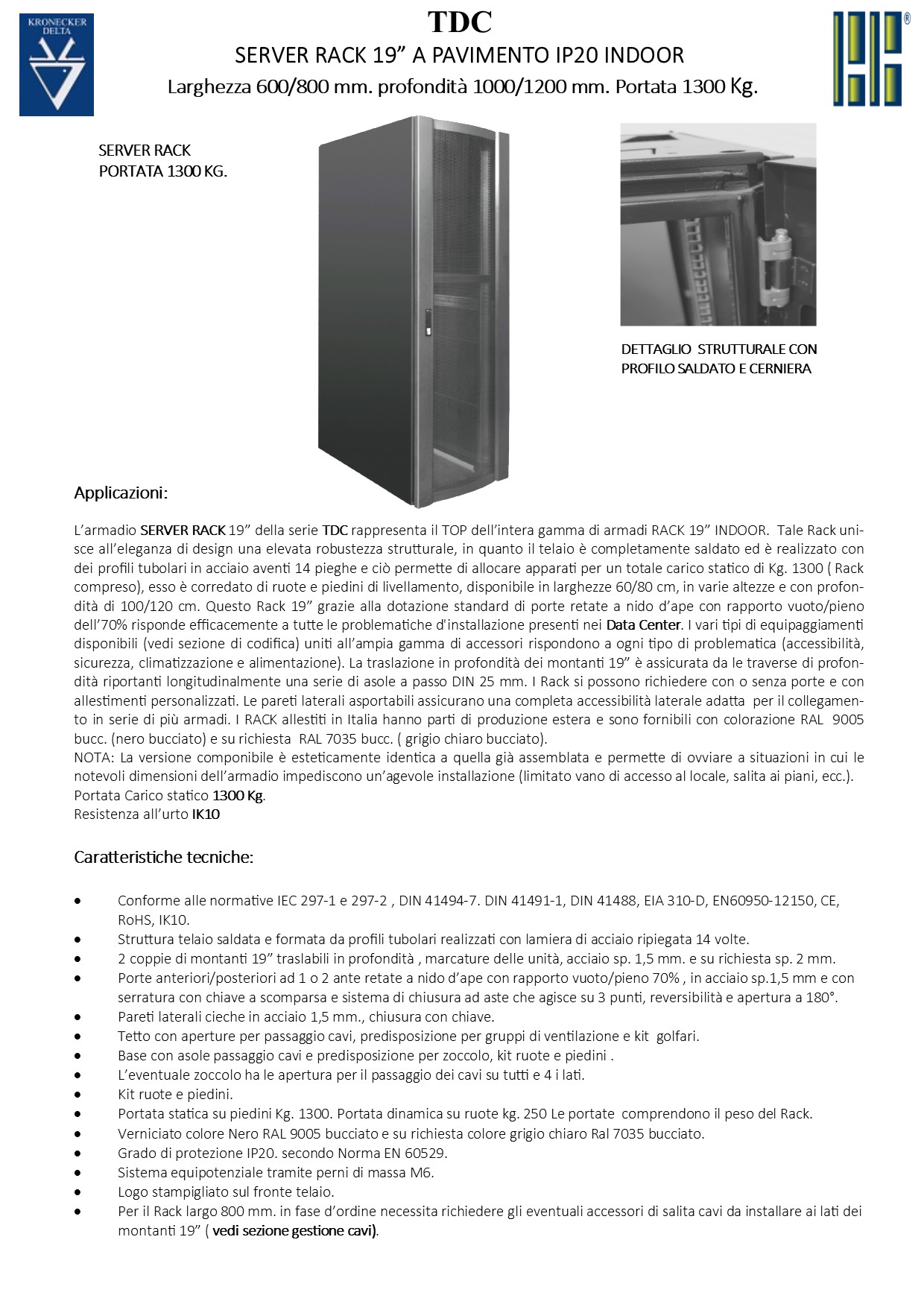 Network rack larghezza 600/800 Linea TOP per SALE SERVER