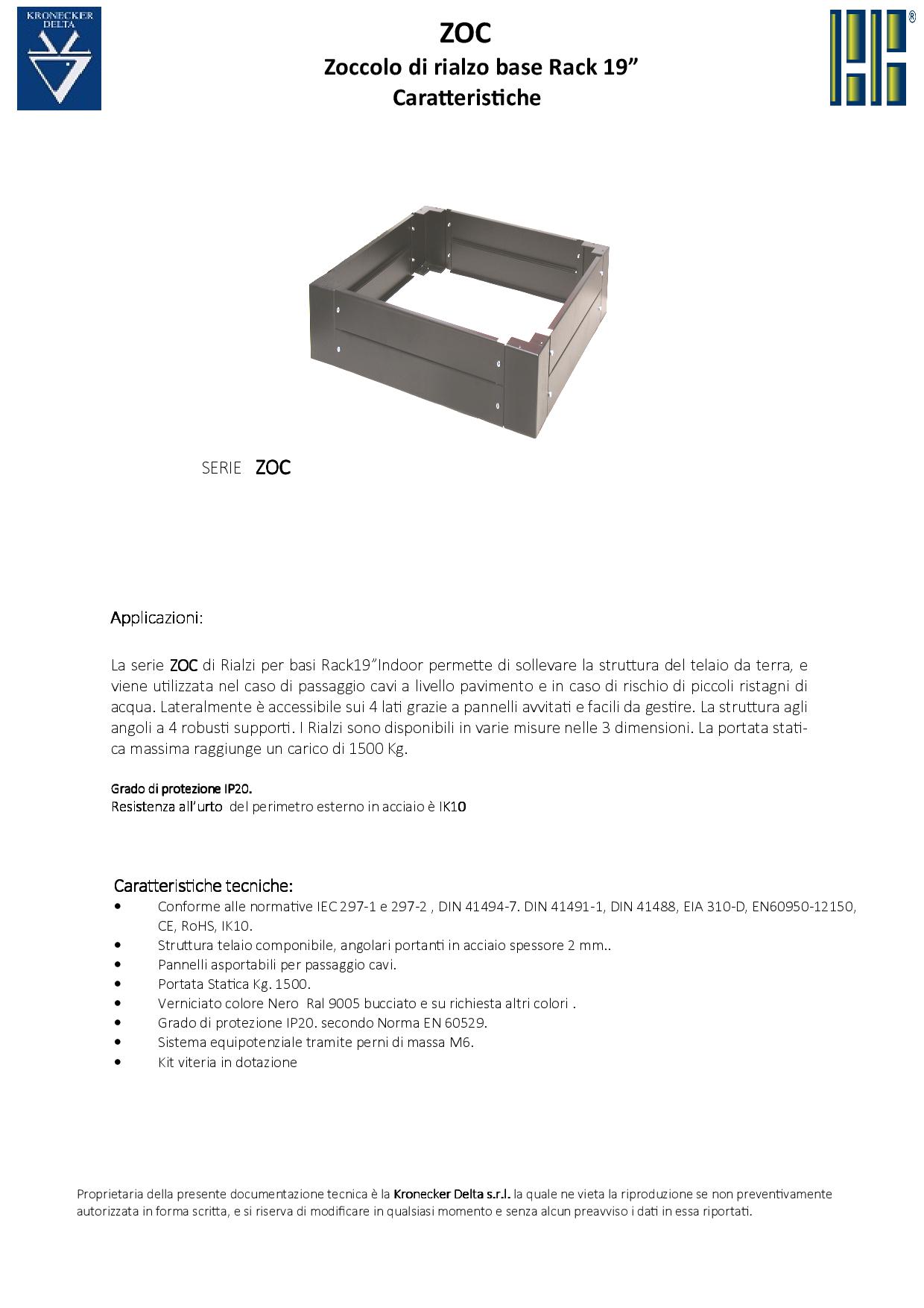 Zoccolo di Rialzo base Rack